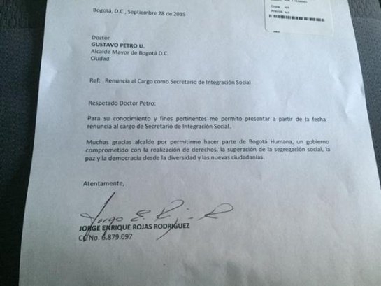 Alcaldía de Bogotá Secretario de integracion social Clara López Gustavo Petro: Renunció el secretario de Integración social de Petro Alcaldía de Bogotá Secretario de integracion social Clara López Gustavo Petro: Renunció el secretario de Integración social de Petro
