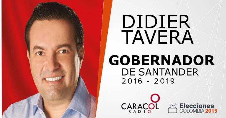 Didier Tavera nuevo gobernador de Santander