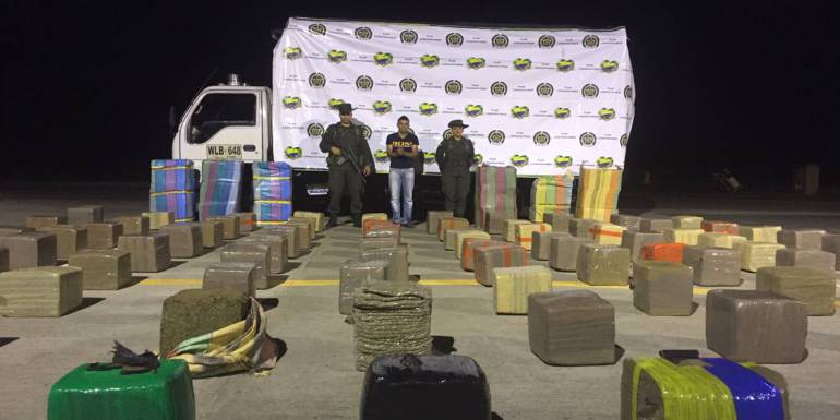 Más de 1600 kilos de marihuana incautada en el Valle del Cauca