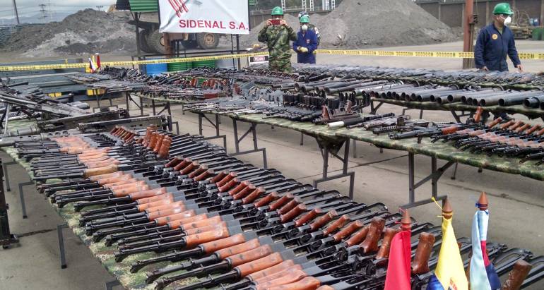 Más de 15.000 armas se funden en Boyacá para usarse en obras civiles