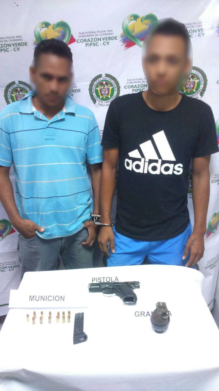 En Cartagena dos personas fueron capturas con una granada IM26