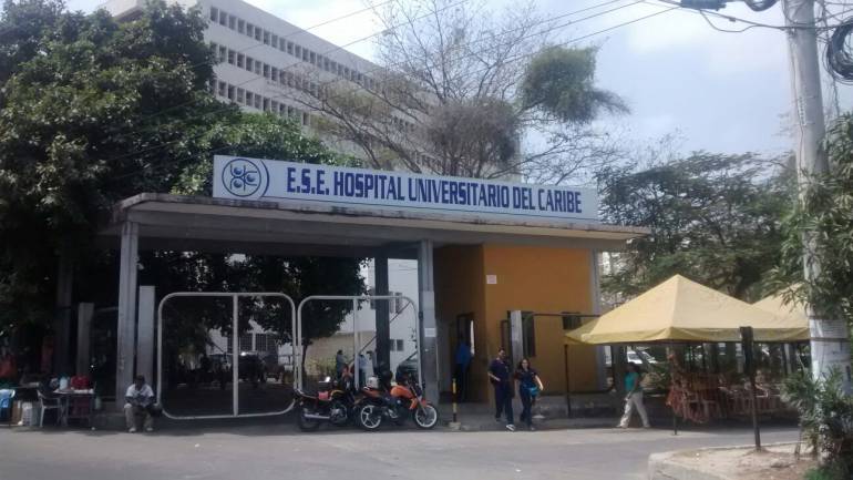 Cinco días completan los empleados de Radiología de Hospital Universitario de Cartagena en paro