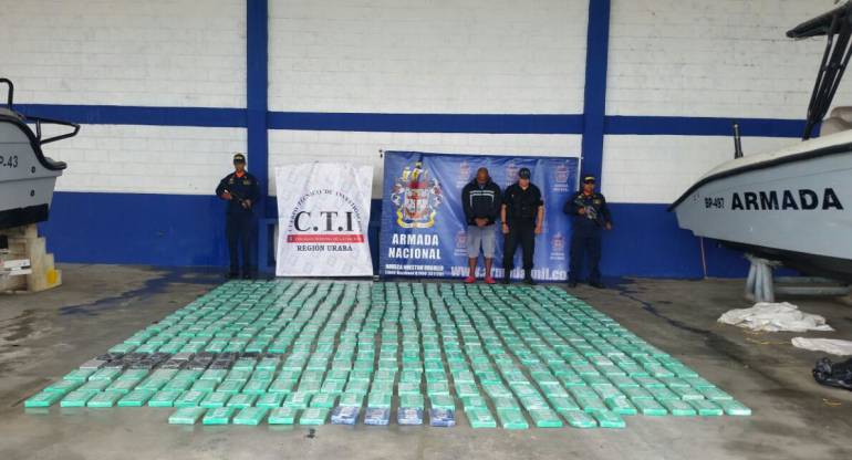 Decomisan 500 kilos de cocaína en el Golfo de Urabá