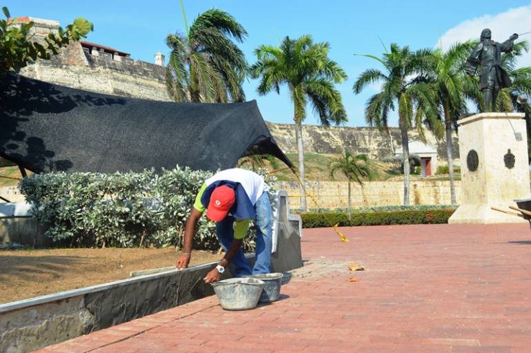 Escuela Taller recupera Plazoleta de Blas de Lezo en Cartagena: Escuela Taller recupera Plazoleta de Blas de Lezo en Cartagena