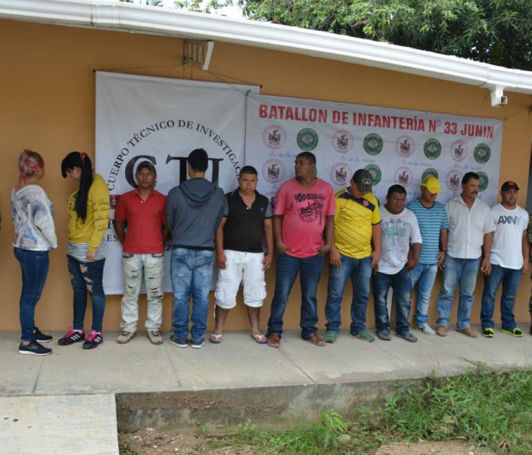 Ejército captura a 12 integrantes de bandas criminales en Zaragoza y San Pedro de Urabá