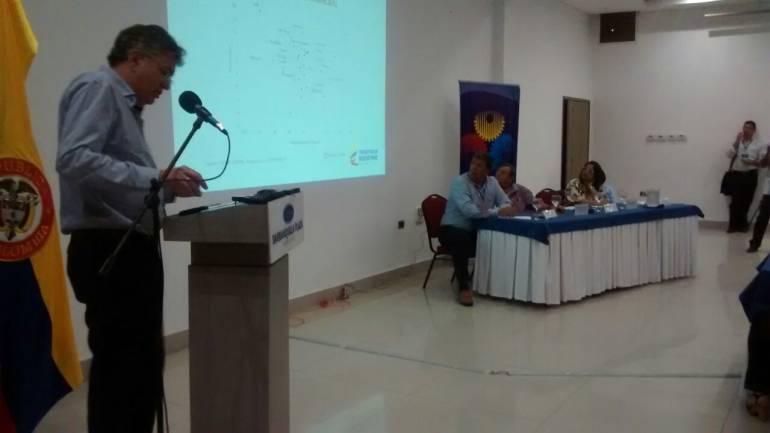 Ministro de Hacienda Mauricio Cardenas, en Foro de Acopi en Barranquilla.