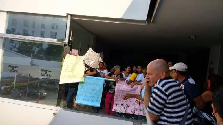 Pacientes de Cafesalud protestaron en Santa Marta