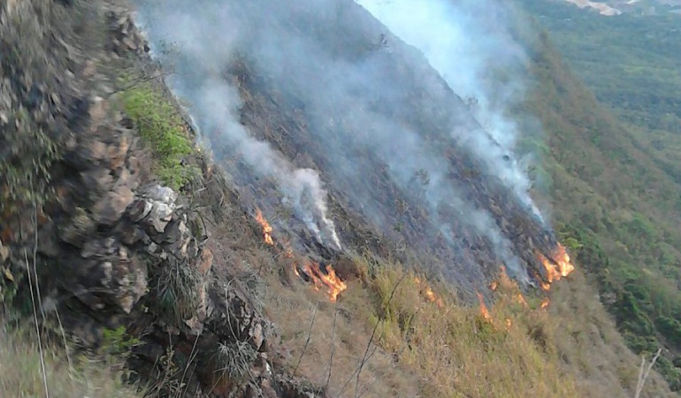 Se reactiva incendio en el cerro Guacaná de Apulo - Caracol Radio