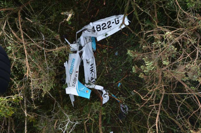 ACCIDENTE AVIONETA: Una persona sobrevivió en accidente de avioneta en suroeste de Antioquia