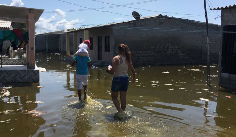 Familias damnificadas por desbordamiento de la Ciénaga Grande de Santa Marta: Desbordamiento de la Ciénaga Grande de Santa Marta deja otras 60 familias damnificadas