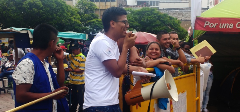 Avanzan las actividades en Campamento por la Paz en Cali