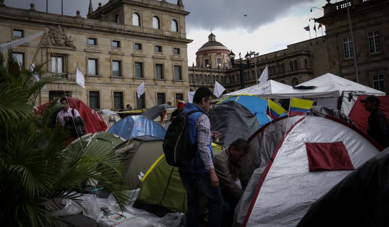 Personería desmiente señalamientos de abusos en el desalojo del campamento por la paz: Personería confirmó que no hubo abuso de la fuerza pública en el desalojo del campamento de la paz