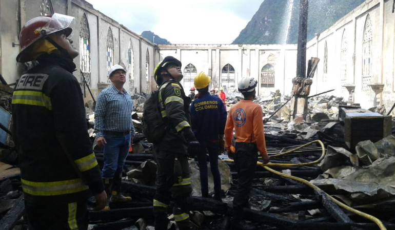 Autoridades se comprometieron a reconstruir la iglesia de Quinchía