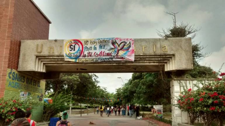 Fachada de la Universidad del Atlántico.