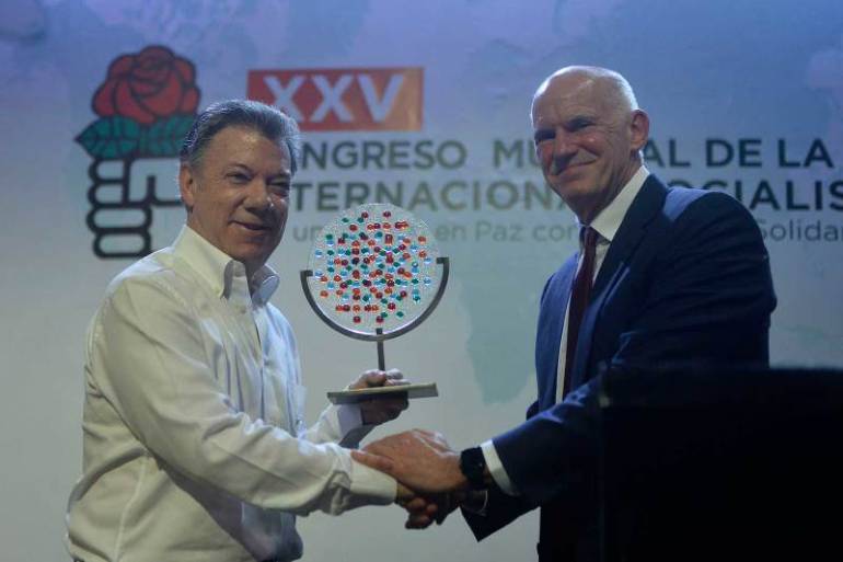 Presidente de la Internacional Socialista elogió liderazgo de Juan Manuel Santos: Presidente de la Internacional Socialista elogió liderazgo de Juan Manuel Santos