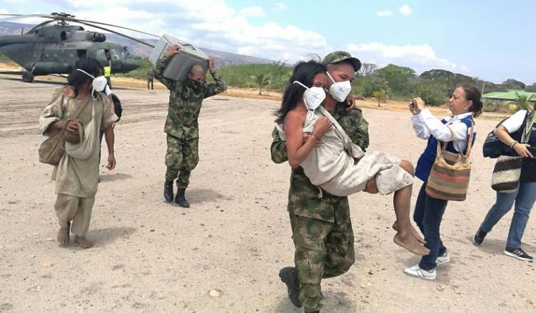 Indígenas son trasladados a Valledupar.