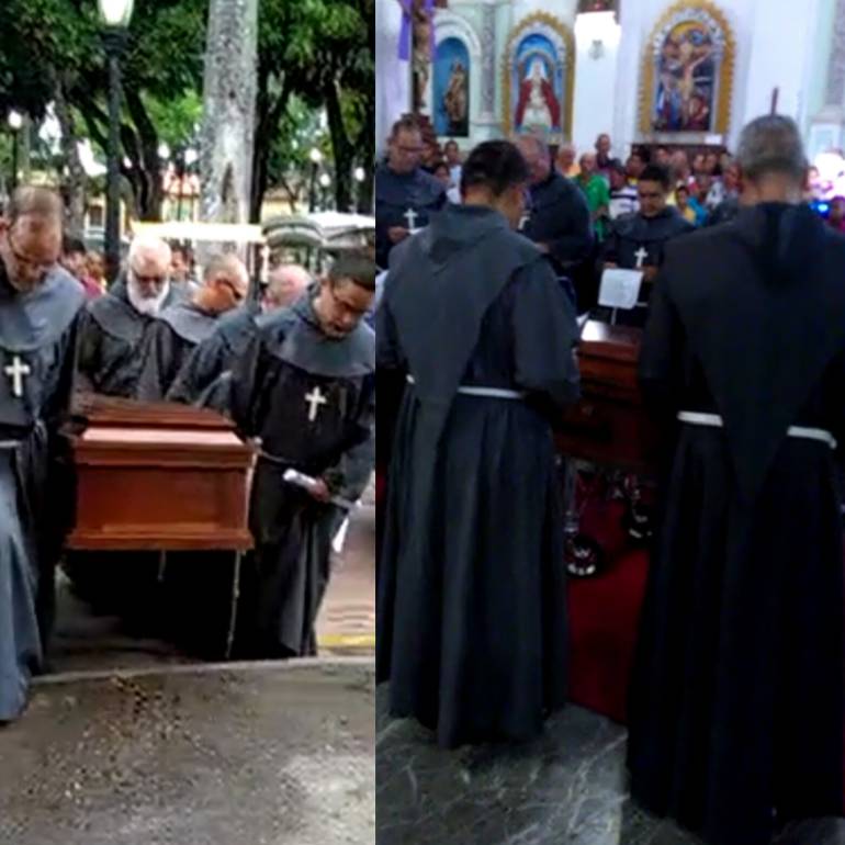 En Venezuela sepultaron en pleno jueves santo al sacerdote colombiano, que dos menores de 17 años asesinaron enplena semana santa, por robarle comida.
