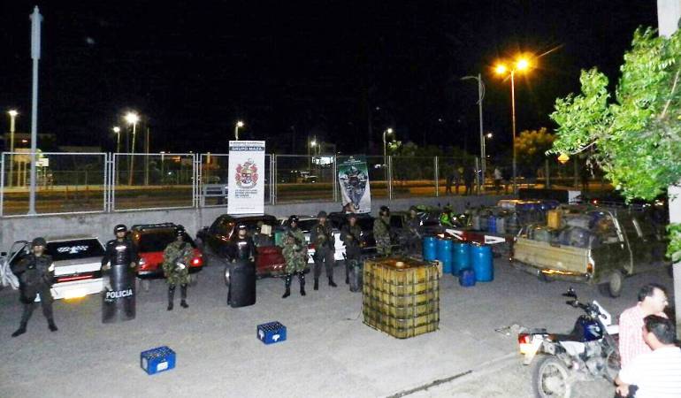 Interceptan caravana con dos mil galones de gasolina de contrabando