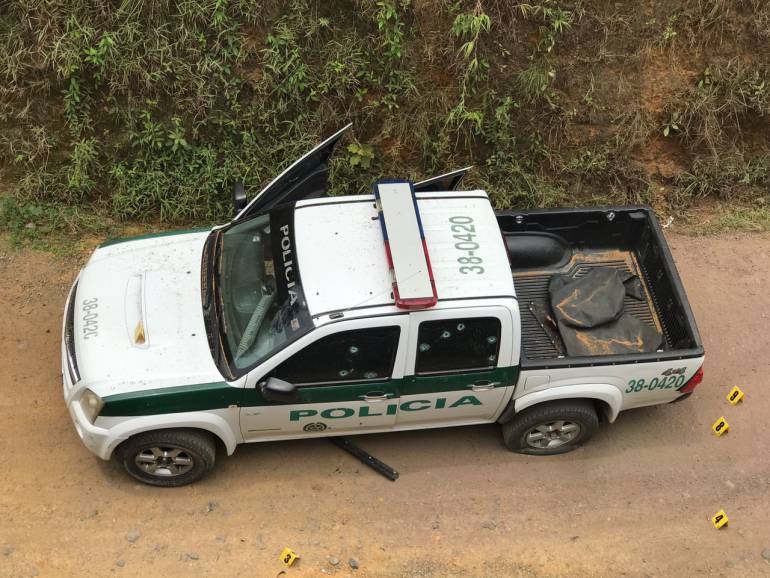 Ataque armado contra policías en Antioquia