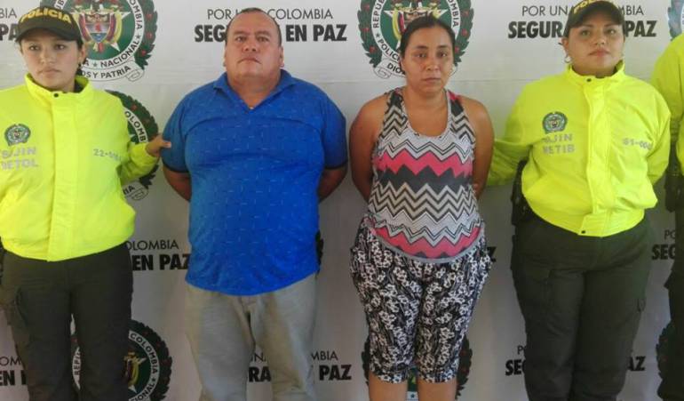 Edilberto Roa y Ángela Johana Guerra, padrinos de Sarita