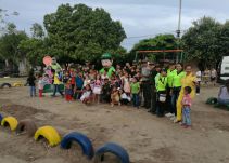 Policía construye parque ecológico en Magangué
