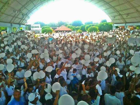 Protestas en Curumaní para exigir justicia/Cortesía. Protestas en Curumaní para exigir justicia/Cortesía.