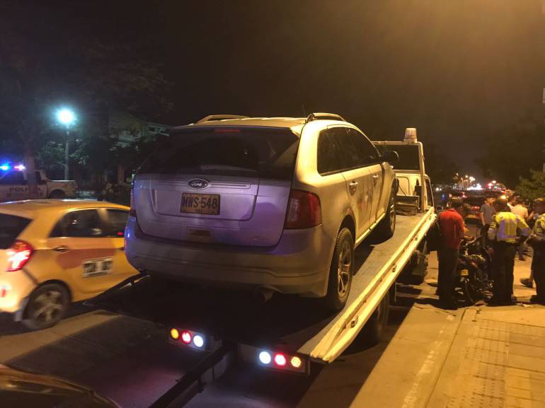 Accidente donde resulto involucrado un jugador del Junior.