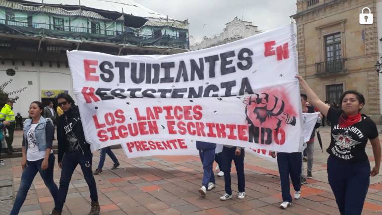 Colegios Tunja: Estudiantes Tunjanos se unen a protestas y exigen volver pronto al colegio