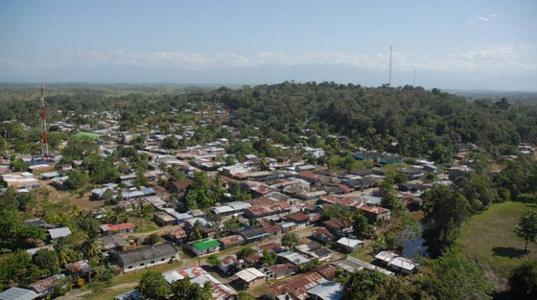 Imagen de la población de Belén de Bajirá.