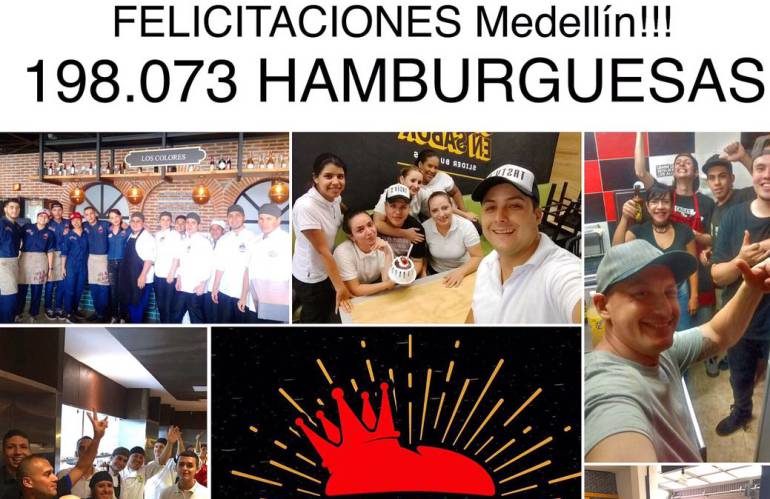 198 MIL 73 HAMBURGUESAS VENDIERON BURGER MASTER MEDELLÍN: 198 mil 73 hamburguesas se vendieron en el Burger Master en Medellín