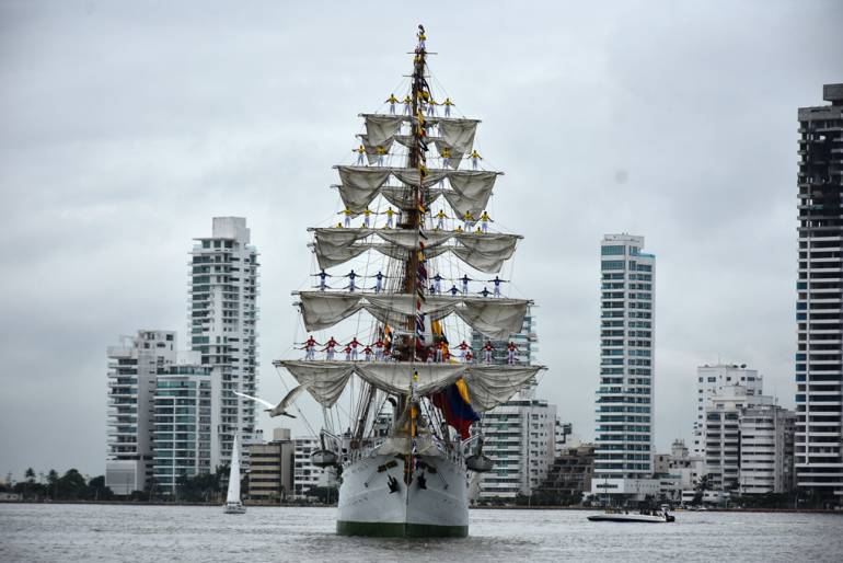 Buque ARC “Gloria” arriba a Cartagena: Buque ARC “Gloria” arriba a Cartagena