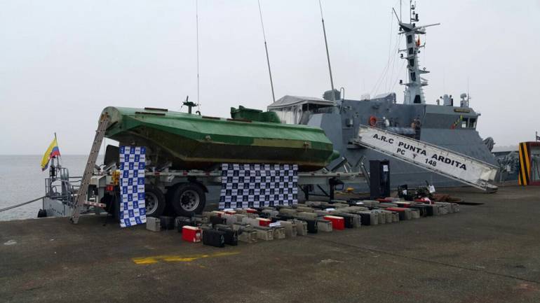 Incautan sumergible del ELN: Armada se incauta sumergible eléctrico del ELN en el Pacífico