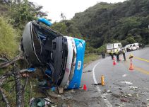 Seis heridos dejó accidente de un bus en la vía Boyacá-Casanare