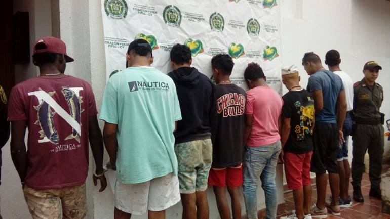 Diez presuntos asaltantes, capturados en Arjona, Bolívar: Diez presuntos asaltantes, capturados en Arjona, Bolívar