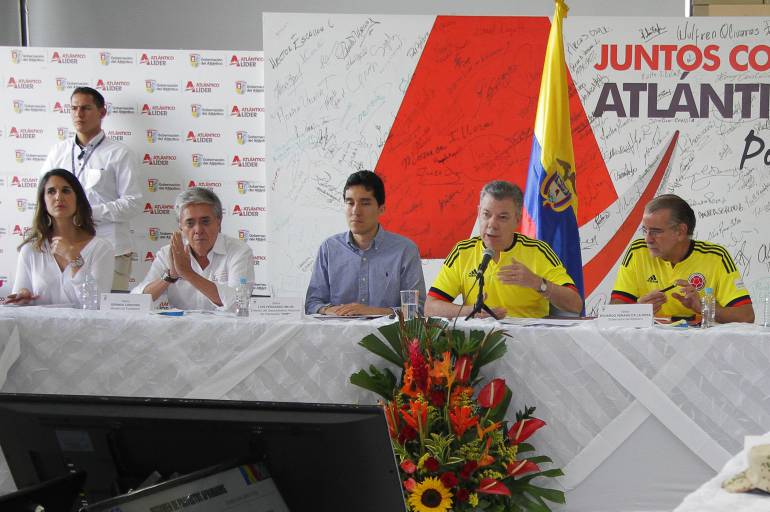 Presidente Juan Manuel Santos y gobernadores de la Costa Caribe.