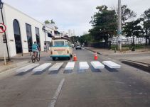 Implementan cebras tridimensionales para peatones en Cartagena