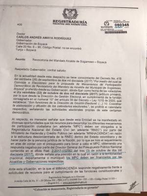 Por falta de recursos, aplazan elecciones de revocatoria de mandato del alcalde de Sogamoso: Por falta de recursos, aplazan elecciones de revocatoria de mandato del alcalde de Sogamoso Por falta de recursos, aplazan elecciones de revocatoria de mandato del alcalde de Sogamoso: Por falta de recursos, aplazan elecciones de revocatoria de mandato del alcalde de Sogamoso