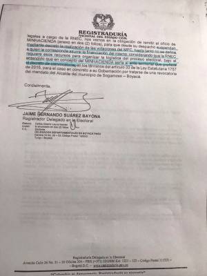 Por falta de recursos, aplazan elecciones de revocatoria de mandato del alcalde de Sogamoso: Por falta de recursos, aplazan elecciones de revocatoria de mandato del alcalde de Sogamoso Por falta de recursos, aplazan elecciones de revocatoria de mandato del alcalde de Sogamoso: Por falta de recursos, aplazan elecciones de revocatoria de mandato del alcalde de Sogamoso
