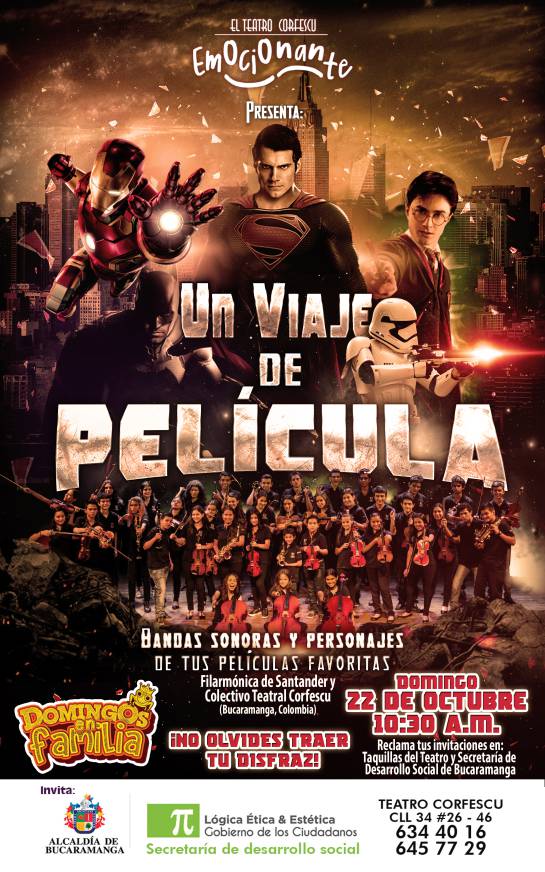 Concierto Viaje Película Teatro Corfescu: 'Viaje de película' con la filarmónica santandereana Concierto Viaje Película Teatro Corfescu: 'Viaje de película' con la filarmónica santandereana