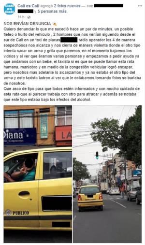 Denuncia: Una falsa denuncia en redes sociales tiene en aprietos a taxista Denuncia: Una falsa denuncia en redes sociales tiene en aprietos a taxista