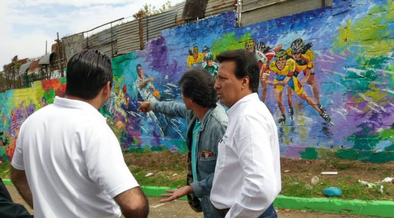 MURALES CON TEMAS ALUSIVOS A LA NATURALEZA MEJORAN LA IMAGEN DE FLORIDABLANCA: Murales mejoraron la imagen de Floridablanca