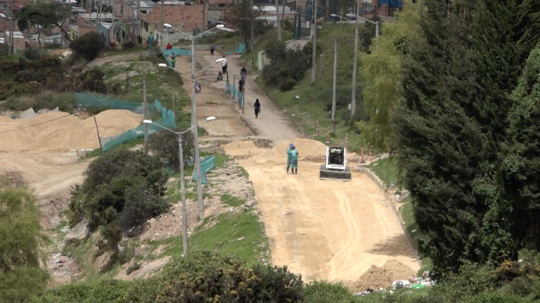 Obras en quebrada La Nutria