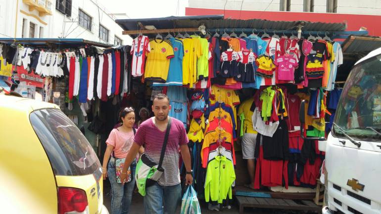 Comercio informal en el centro de Barranquilla.