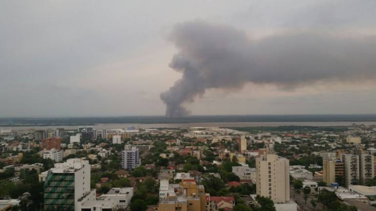 Incendio Isla Salamanca.