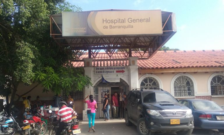 Hospital General de Barranquilla donde se encuentra hospitalizado el líder comunal.