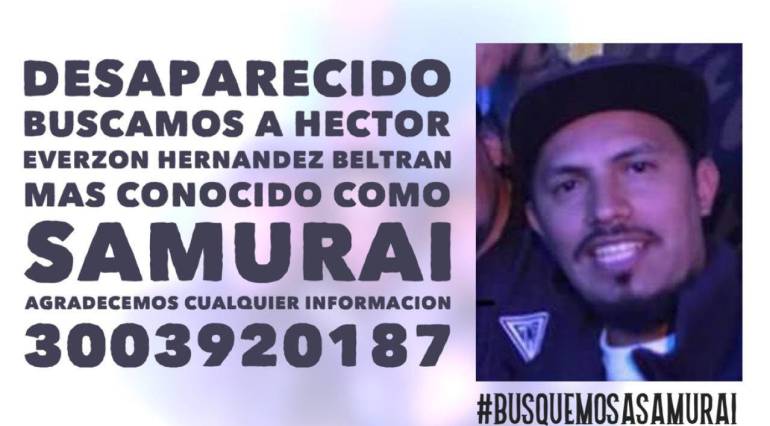 Bogotá Samurái: En 20 días se sabrá si cuerpo hallado en Bogotá pertenece a Samurái