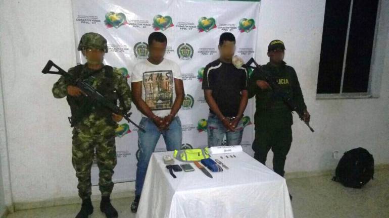 Capturan a dos hombres en Río Viejo, Bolívar, por violencia contra servidor público
