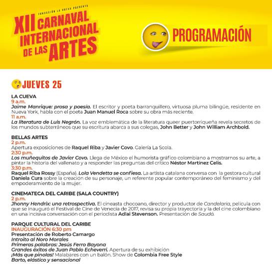 Barranquilla comenzó a disfrutar del Carnaval de las Artes Barranquilla comenzó a disfrutar del Carnaval de las Artes