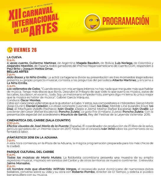 Barranquilla comenzó a disfrutar del Carnaval de las Artes Barranquilla comenzó a disfrutar del Carnaval de las Artes