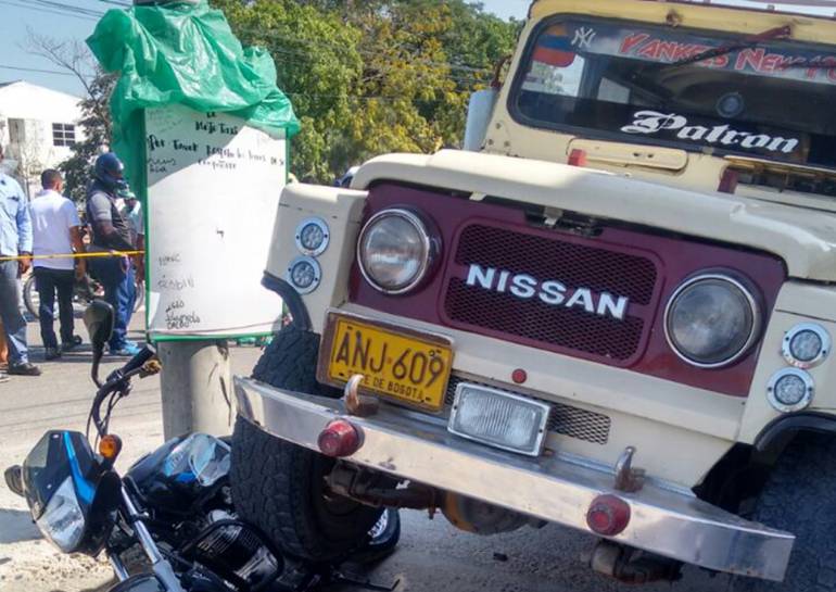 Jeep perdió el control y causó la muerte a un hombre en Cartagena: Jeep perdió el control y causó la muerte a un hombre en Cartagena